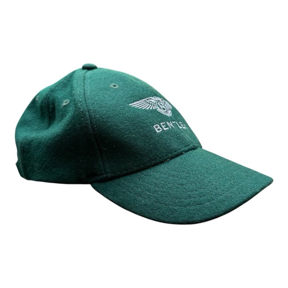 VTG Bentley Motors Green Wool Baseball Cap Hat Adjustable Strapback OSFA Rare